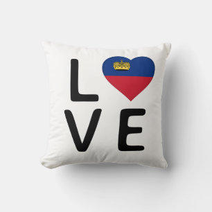 Love - Liechtenstein Flag Cushion