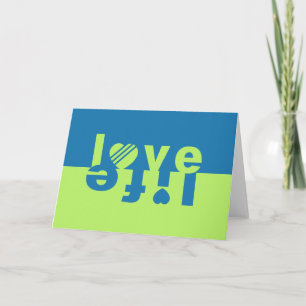 LOVE LIFE blank greeting card