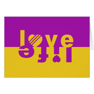 LOVE LIFE blank greeting card