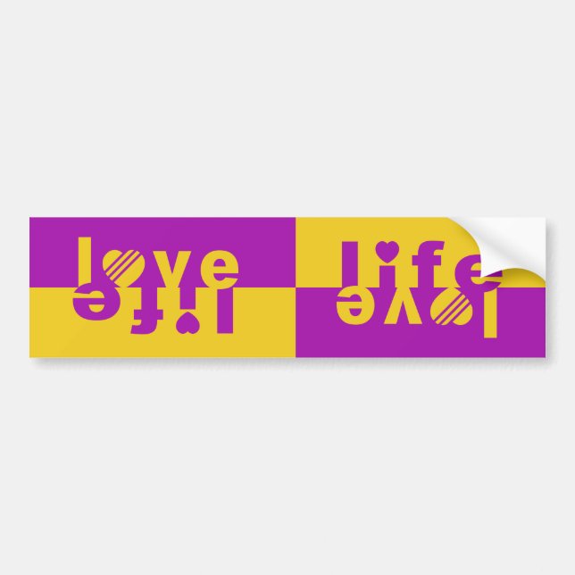 LOVE LIFE bumpersticker Bumper Sticker (Front)