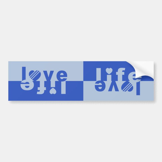 LOVE LIFE bumpersticker Bumper Sticker (Front)