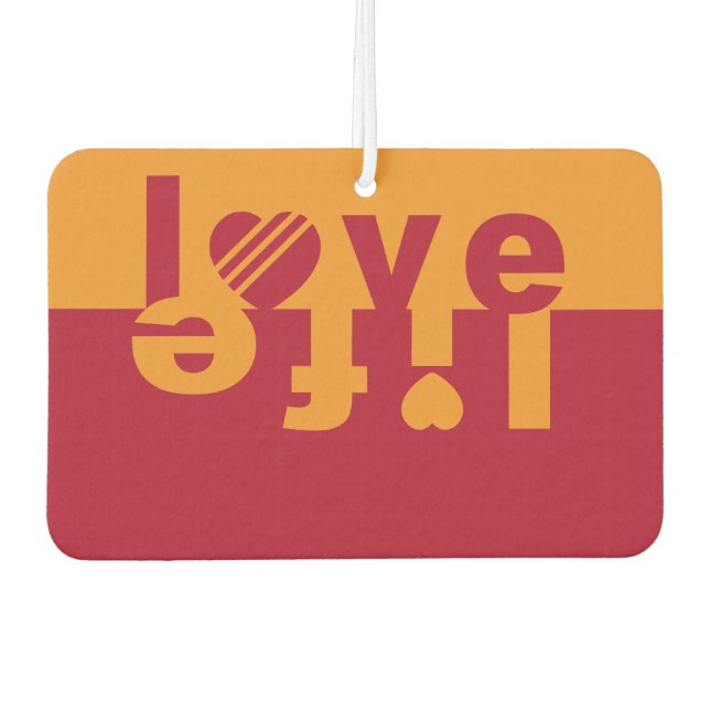 Love / Life  car air freshner Car Air Freshener (Front)