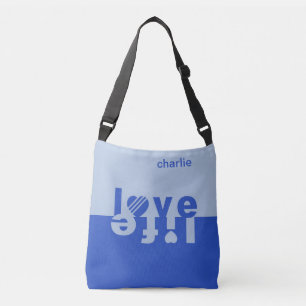 Love / Life custom monogram tote bags