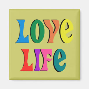 LOVE LIFE! customisable christian message Magnet