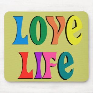 LOVE LIFE ~ customisable christian message Mouse Pad