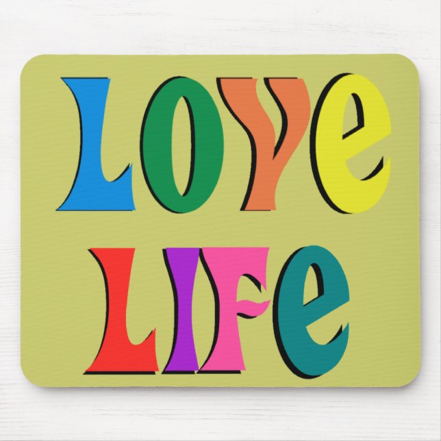 LOVE LIFE ~ customisable christian message Mouse Pad (Front)