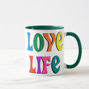 LOVE LIFE! customisable christian message Mug
