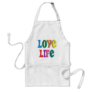 LOVE LIFE! customisable christian message Standard Apron