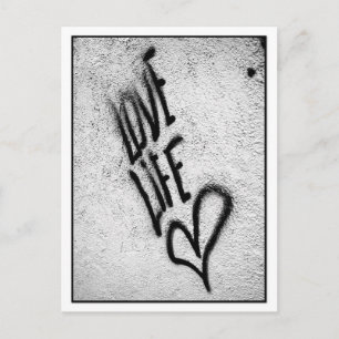 Love Life Graffiti Postcard