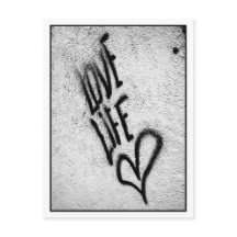 Love Life Graffiti Postcard