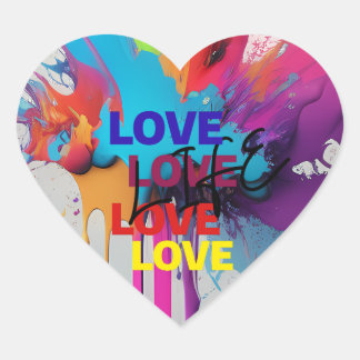 Love Life Heart Sticker