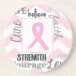 Love Life Hope Breast Cancer Coaster