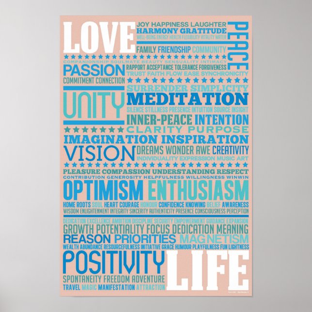 'Love Life' - Inspiring & Motivating Art Design Poster (Front)