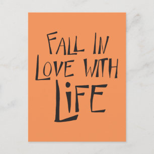 Love Life Quote, Motivational Attitude Postcard