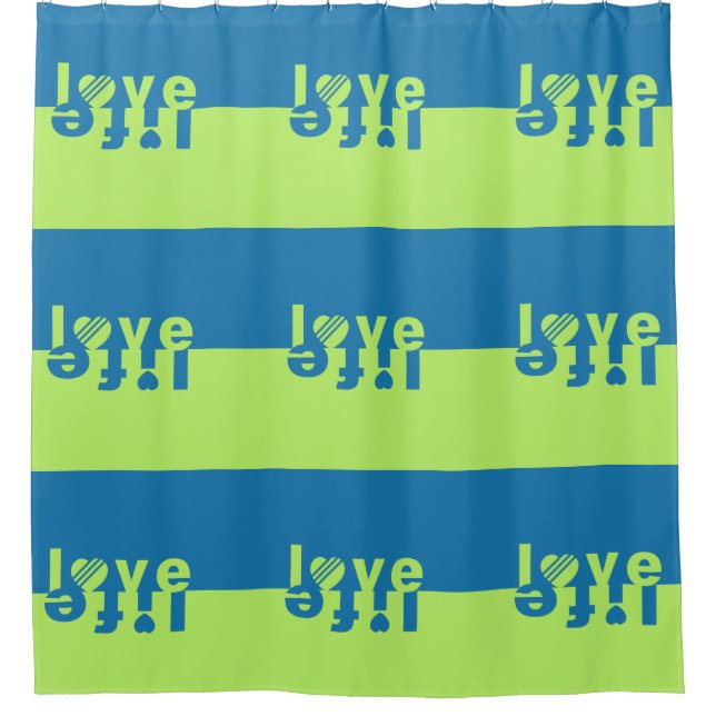 Love / Life shower curtain (Front)