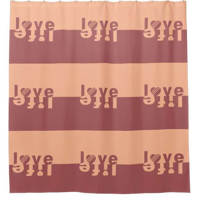 Love / Life shower curtain (Front)