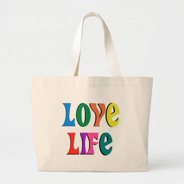 LOVE LIFE tote ~ customisable ~a christian message (Front)