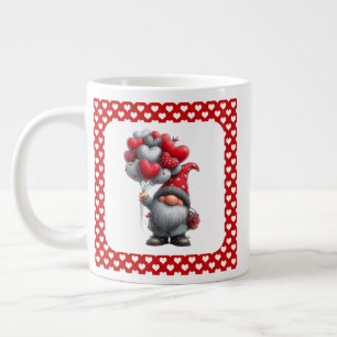 "Love Lifted High" Heart Balloon Gnome Large Coffee Mug