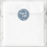 Love & Light Bokeh Hanukkah Classic Round Sticker<br><div class="desc">Happy Hanukkah! Add the perfect finishing touch to your envelopes or gifts with these festive stickers. Design features a blue bokeh background,  starry white frame,  and "Love & Light" in white brushstroke text.</div>