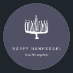 Love   Light Hanukkah Holiday Stickers - Light<br><div class="desc">These Hanukkah stickers feature a handdrawn menorah for a modern take on the festival of lights. Customise your background colour to create the perfect design for you.</div>