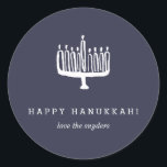 Love   Light Hanukkah Holiday Stickers - Light<br><div class="desc">These Hanukkah stickers feature a handdrawn menorah for a modern take on the festival of lights. Customise your background colour to create the perfect design for you.</div>