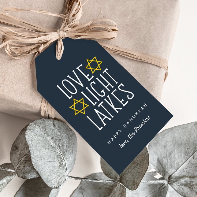 Love, Light & Latkes | Hanukkah Gift Tags (Creator Uploaded)