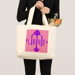 LOVE LIGHT PINK MANDALA LARGE TOTE BAG