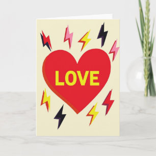 Love Lightning Heart Card