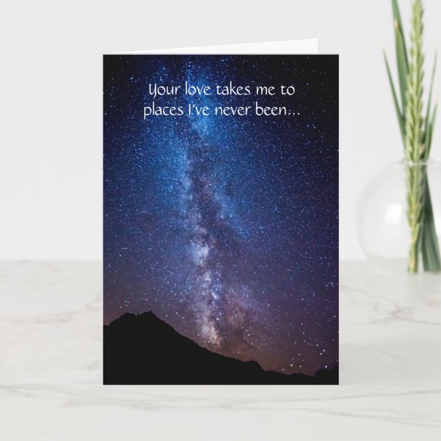 Love Lights Our Way Milky Way Stars Greeting Card (Front)