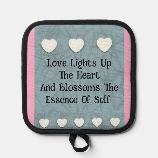 Love Lights Up Pot Holder (Front)