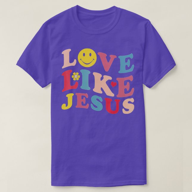Love Like Jesus Christian  s Smile Face (1)  T-Shirt (Design Front)