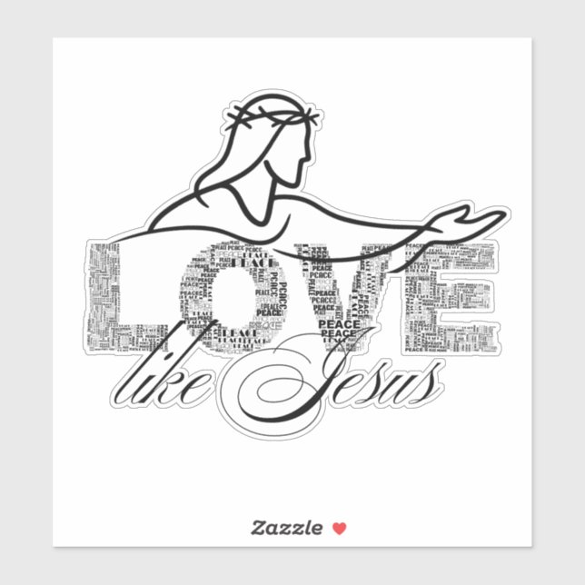 Love Like Jesus Christian Typography Design (Sheet)