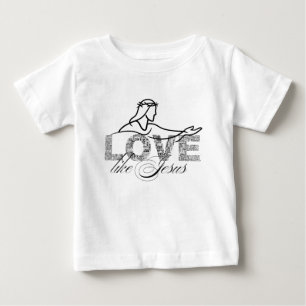 Love Like Jesus Christian Typography Design Baby T-Shirt