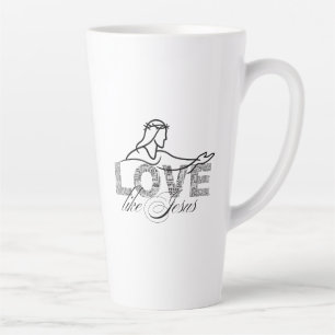 Love Like Jesus Christian Typography Design Latte Mug