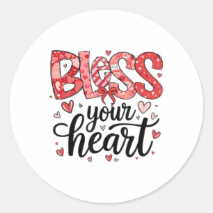 Love Like Jesus Coquette Valentines Day Christian Classic Round Sticker
