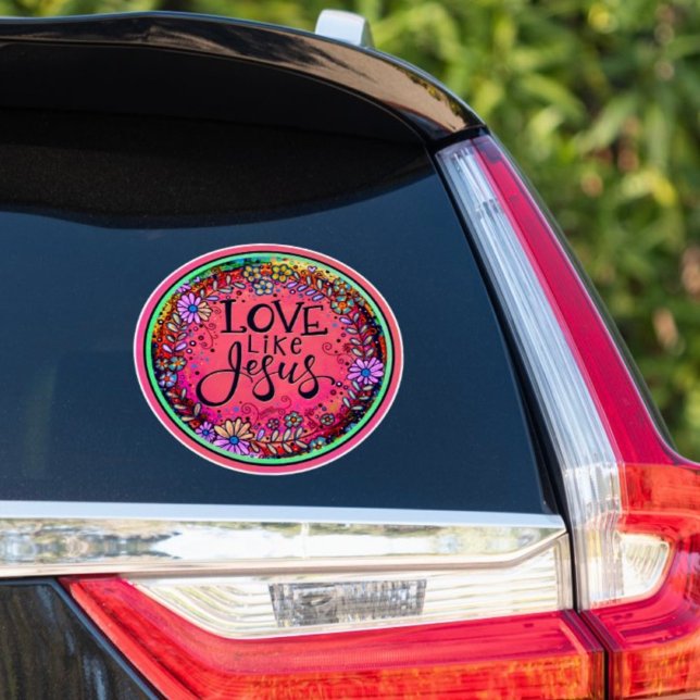 Love like Jesus Floral Pink Inspirivity Sticker (Creator Uploaded)