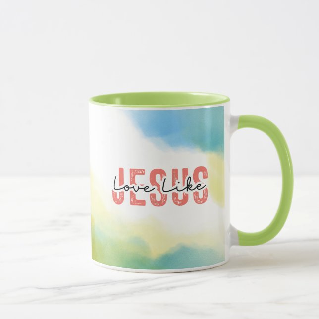 Love Like Jesus Inspirational Christian Quote Mug (Right)