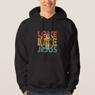 Love Like Jesus Positive Catholic Preppy Retro Chr Hoodie