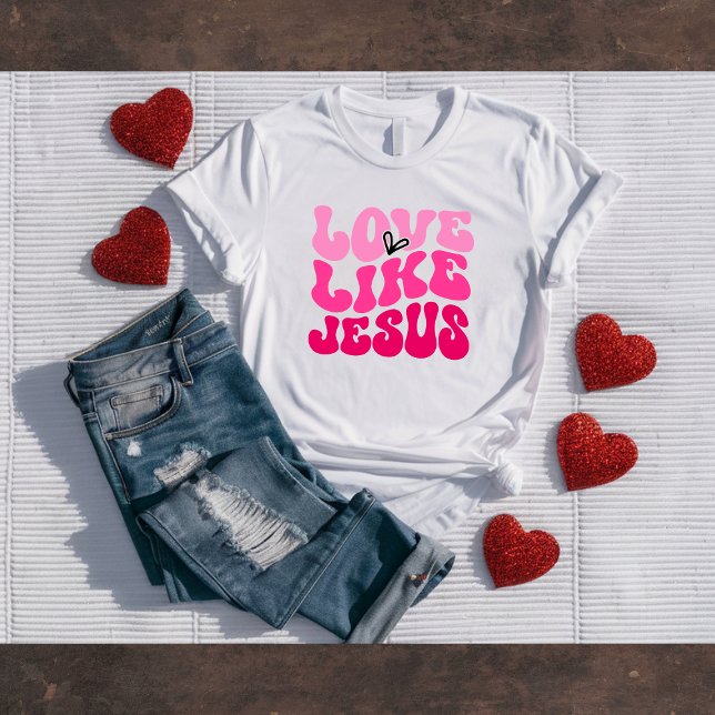 Love Like Jesus Retro Valentine's Tee (Creator Uploaded)
