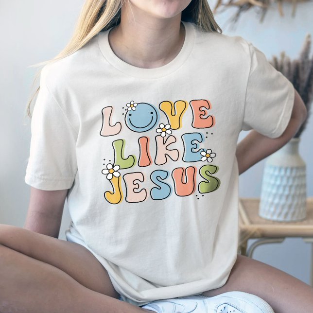 Love Like Jesus Shirt, Religious Gift, Flower T-Sh T-Shirt (Creator Uploaded)