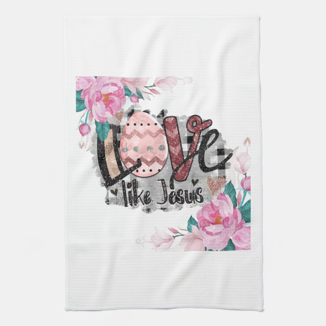 love like jesus tea towel (Vertical)