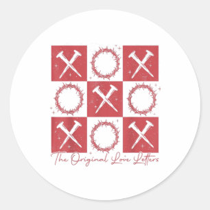 Love Like Jesus Valentines Day Xoxo Christian Fait Classic Round Sticker