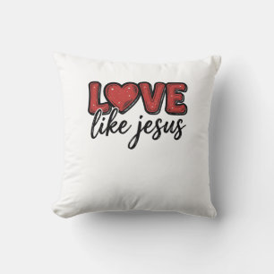 Love Like Jesus Vintage Christian Shirt Design_1 Cushion
