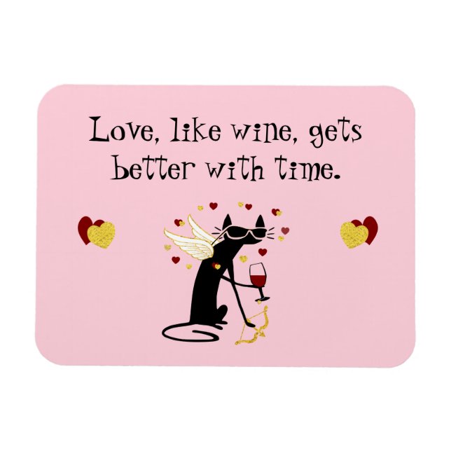 Love Like Wine Valentine Magnet (Horizontal)