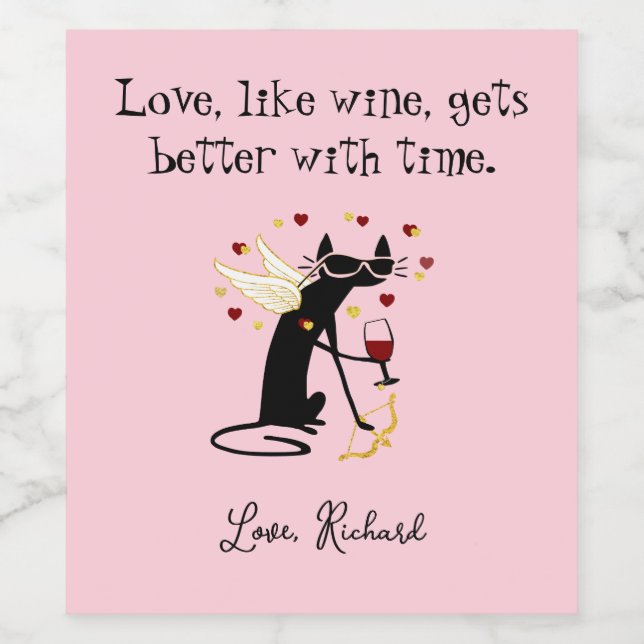 Love Like Wine Valentine Wine Label (Single Label)