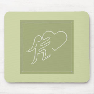 LOVE (LIME) MOUSE PAD