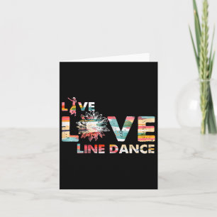 Love Line Dancing Flower Dance Dancer Western Musi Card