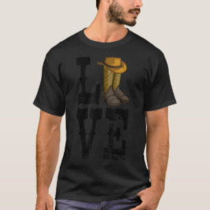 Love Line Dancing Men Classy Boots T-Shirt