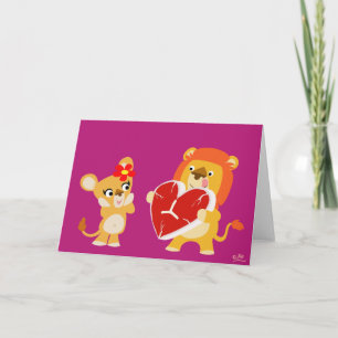 Love Lions greeting card