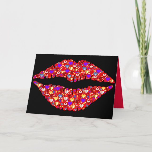love lips greeting card (Front)